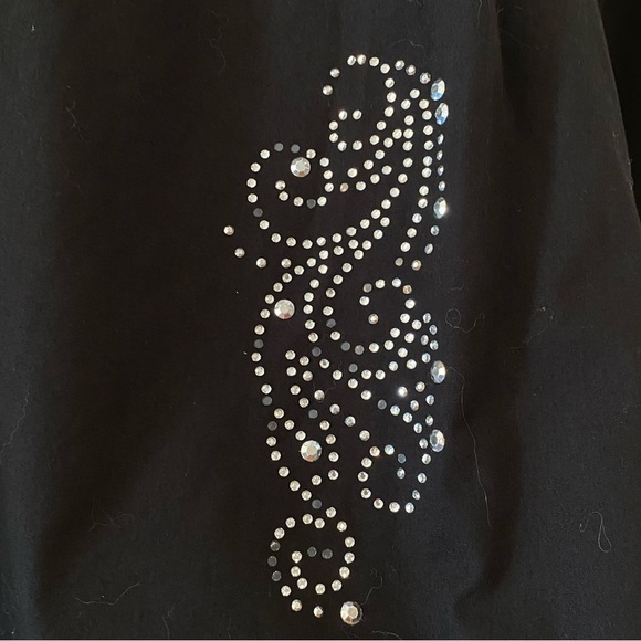 Roper women plus size 2x Black rhinestone embellished pearl snap western shirt - Picture 8 of 8